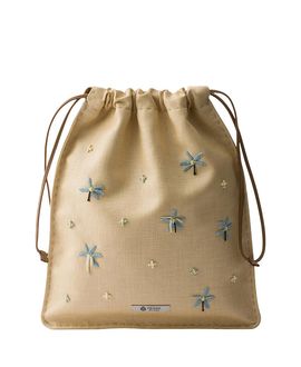 Prada Prada Wish Embroidered Canvas Pouch