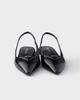Prada Prada Women's Brushed Leather Ballerina Slingbacks - 5
