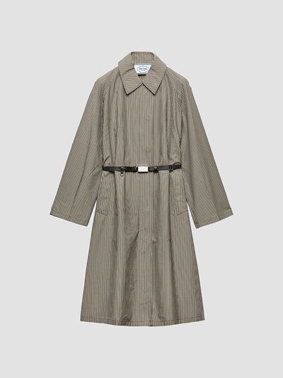 Prada Prada Women's Checked Technical Fabric Trench Coat