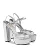 Prada Prada Women's Patent Saffiano Leather Platform Sandals - 1