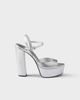 Prada Prada Women's Patent Saffiano Leather Platform Sandals - 2