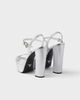 Prada Prada Women's Patent Saffiano Leather Platform Sandals - 4
