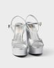 Prada Prada Women's Patent Saffiano Leather Platform Sandals - 6