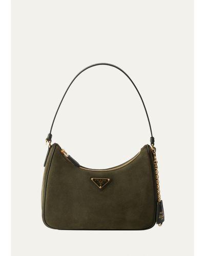 Prada Re-Edition 2005 Mini Suede Shoulder Bag
