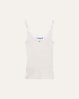 Prada Ribbed Cotton Tank Top