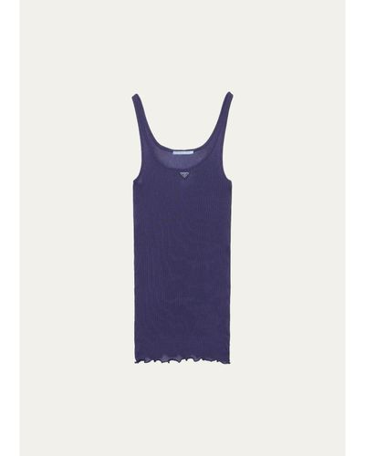 Prada Ribbed Silk Tank