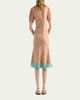 Prada Sable Floral Midi Dress with Scarf Tie - 3
