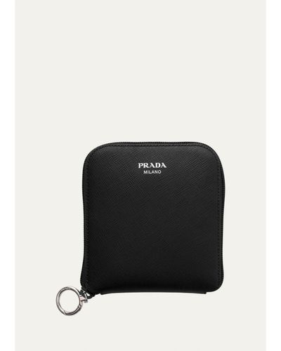 Prada Saffiano Leather Pendant and Re-Nylon Tote Bag