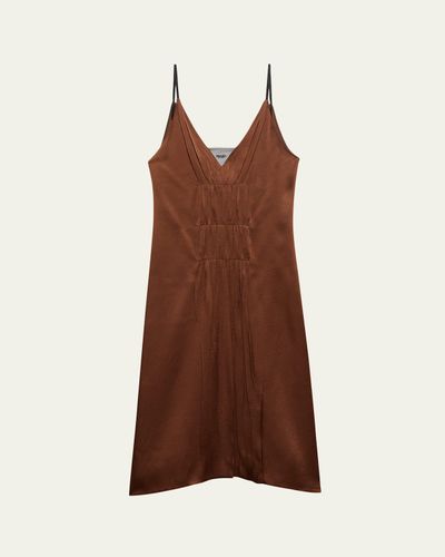 Prada Satin Crepe Midi Slip Dress
