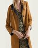 Prada Single-Breasted Suede Coat with Leather Trim - 4