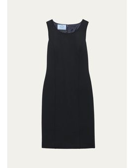 Prada Sleeveless Wool Crepe Sheath Dress