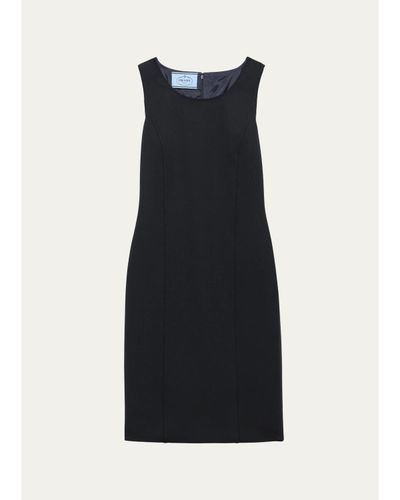 Prada Sleeveless Wool Crepe Sheath Dress