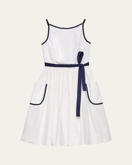 Prada Slubbed Toile Sleeveless Dress