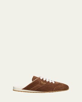 Prada Spark Suede Sneaker Mules