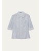 Prada Striped Cupro Short-Sleeve Shirt - 1