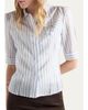Prada Striped Cupro Short-Sleeve Shirt - 4