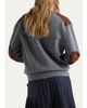 Prada Suede & Wool Knit V-Neck Cardigan - 3