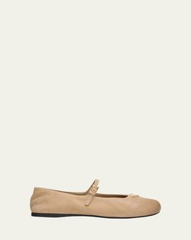 Prada Suede Mary Jane Ballerina Flats