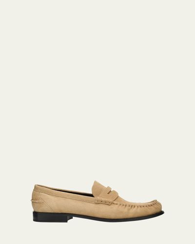 Prada Suede Moccasin Loafers