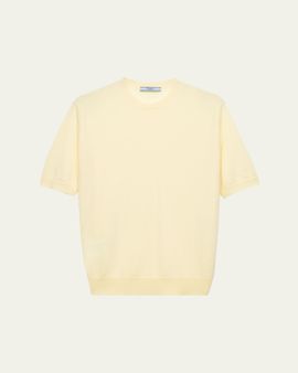 Prada Superfine Cashmere Short-Sleeve T-Shirt