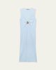 Prada V-Neck Beaded Charm Cotton Rib Dress - 1