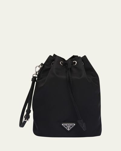 Prada Vela Re-Nylon Drawstring Pouch Bag