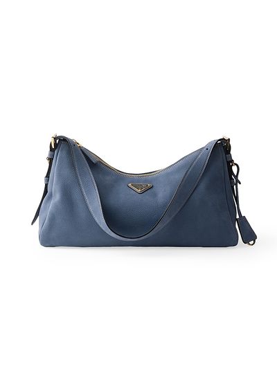 Prada Women's Aimee Large Nubuck Leather Shoulder Bag