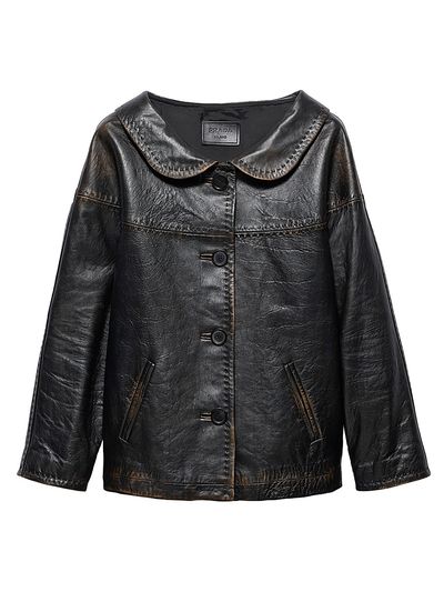 Prada Women's Antiqued Nappa Leather Jacket