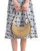 Prada Women's Arqué Small Crochet and Leather Hobo Bag - 3