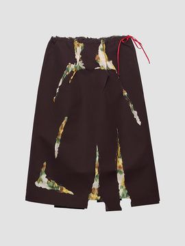 Prada Women's Bonded Gabardine Skirt with Devore Effect