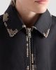 Prada Women's Bonded Leather and Houndstooth Jacket - 7