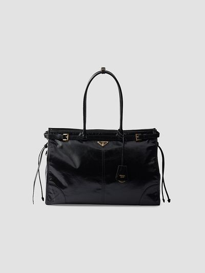 Prada Women's Bonnie Extra-Large Leather Top Handle Bag