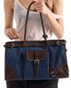 Prada Women's Bonnie Large Denim and Leather Top Handle Bag - 4