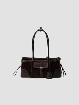 Prada Women's Bonnie Medium Corduroy and Leather Top Handle Bag
