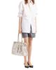 Prada Women's Bonnie Printed Linen and Leather Tote Bag - 10