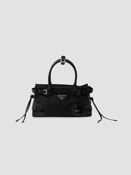Prada Women's Bonnie Small Re-Nylon and Leather Top Handle Bag