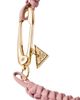 Prada Women's Braided Nappa Leather Bracelet with Metal Ornament - 3