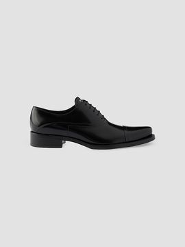 Prada Women's Brushed Leather Lace-Up Oxford Shoes