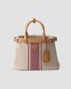 Prada Women's Buckle Canvas and Leather Tote Bag - 1