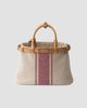 Prada Women's Buckle Canvas and Leather Tote Bag - 3