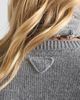Prada Women's Cashmere Crew-Neck Sweater with Scarf - 6