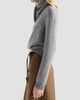 Prada Women's Cashmere Crew-Neck Sweater with Scarf - 7