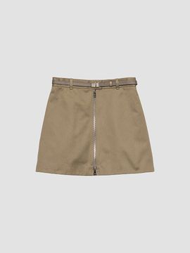 Prada Women's Chino Mini-Skirt with Zipper