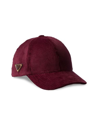 Prada Women's Corduroy Baseball Cap