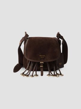 Prada Women's Corsaire Suede Mini Shoulder Bag