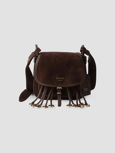 Prada Women's Corsaire Suede Mini Shoulder Bag