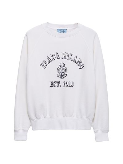 Prada Women's Cotton Crew-Neck Sweatshirt