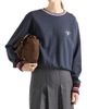 Prada Women's Cotton Fleece Crew-Neck Sweatshirt - 2