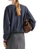 Prada Women's Cotton Fleece Crew-Neck Sweatshirt - 4