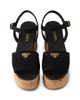 Prada Women's Crochet Wedge Platform Sandals - 4